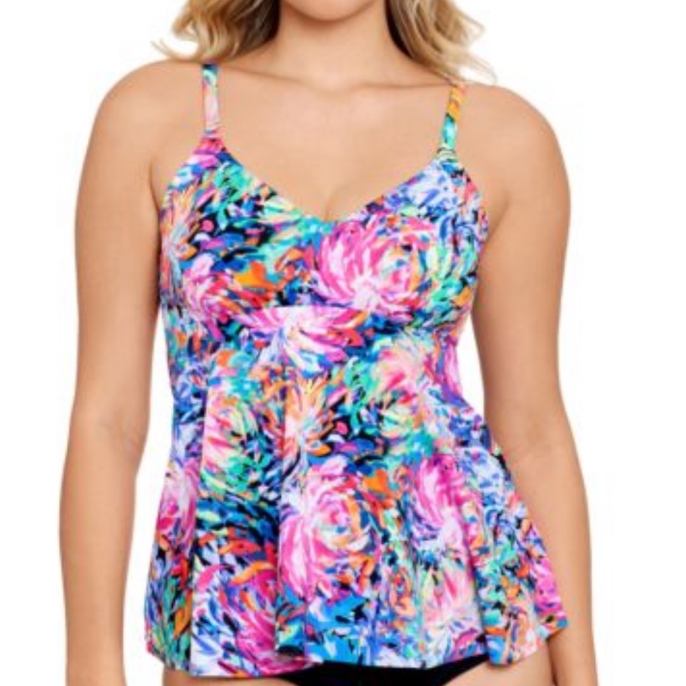 Swim solutions underwire tankini top size 10